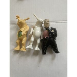 Burger King Men In Black Action‎ Figure Lot (3) Vtg Alien Rotating Man 1998